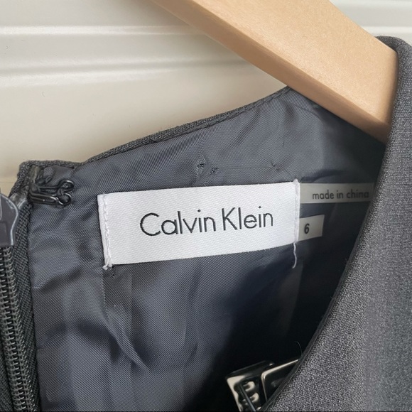NWOT Calvin Klein Sleeveless Dress in dark grey - Picture 4 of 5